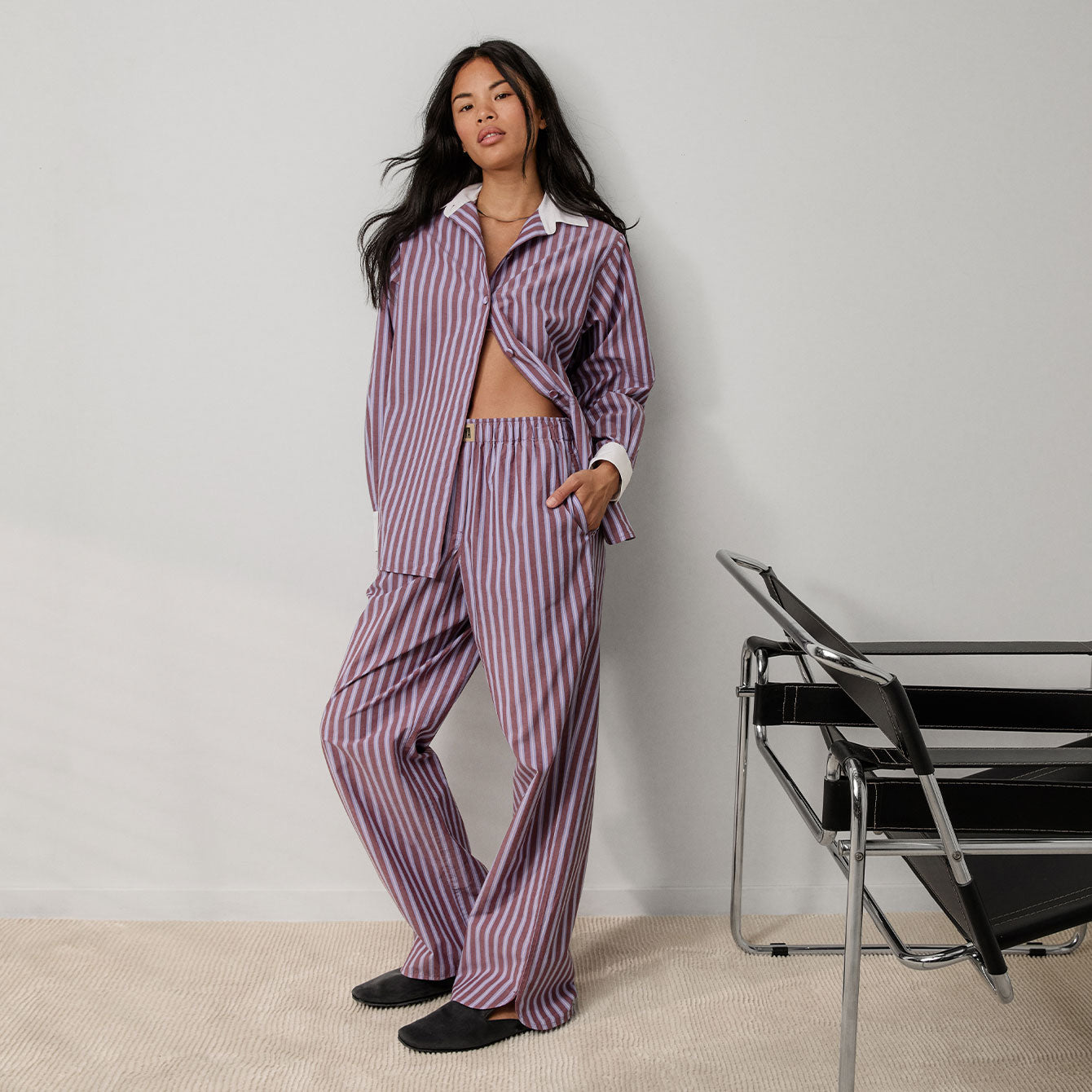 Airy Cotton Straight Leg Pant