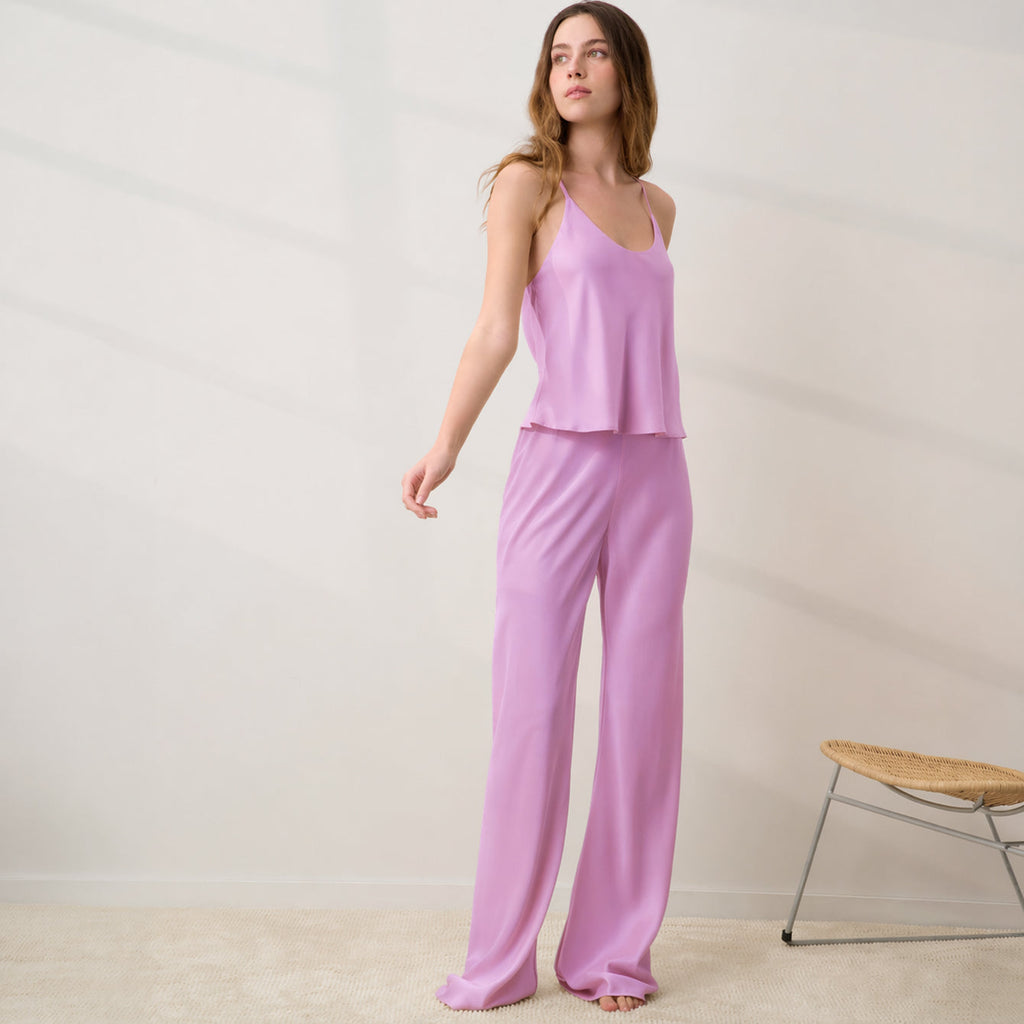 Washable Silk Bias Cami Pant Set