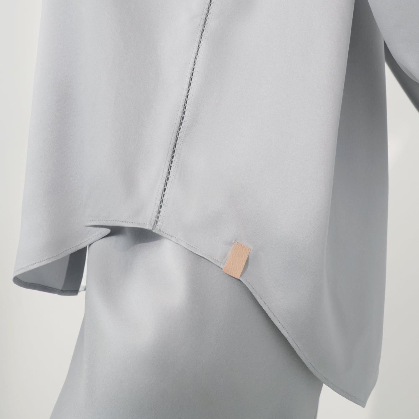 Washable Silk Ladder Stitch Button Down