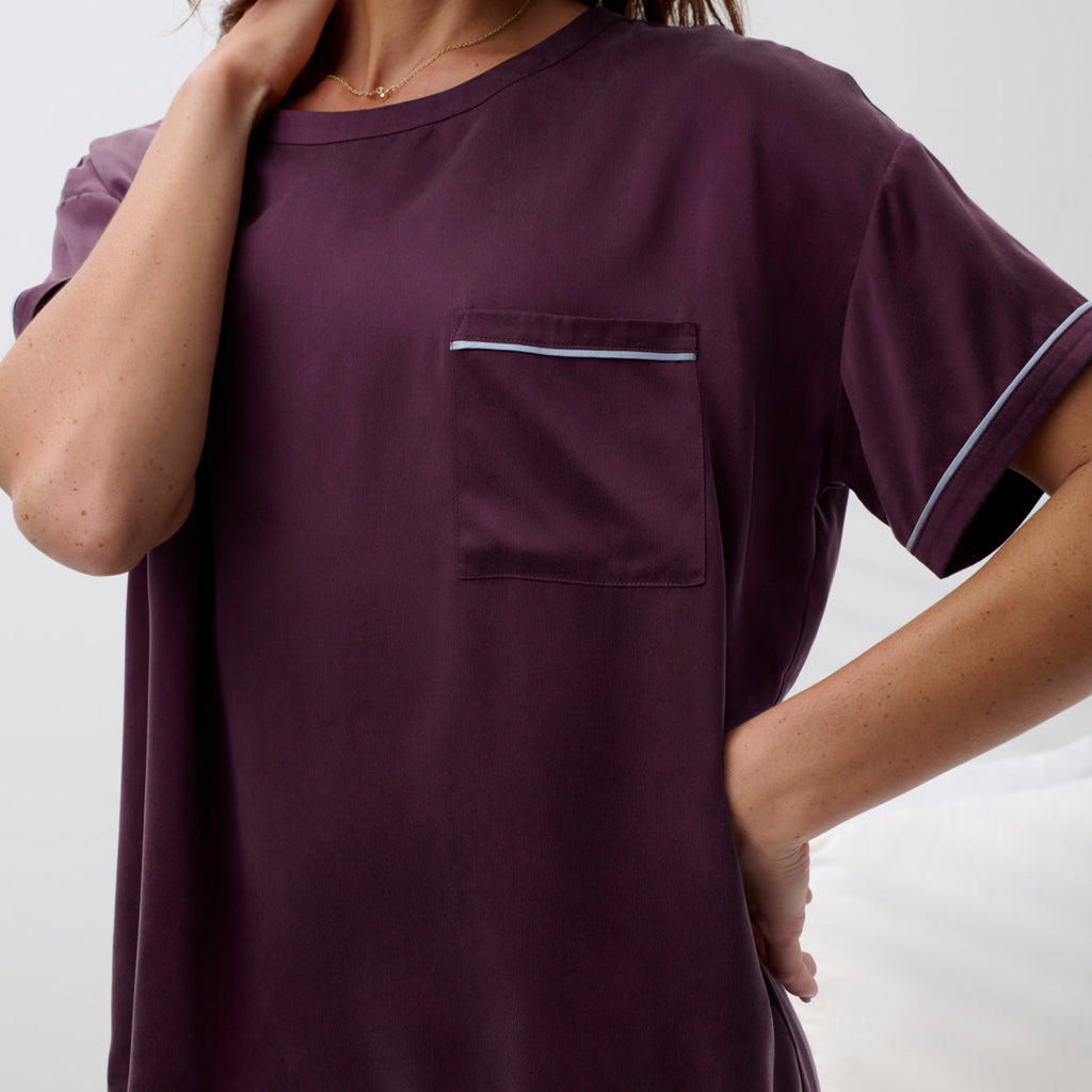 Washable Silk Tee Pant Set