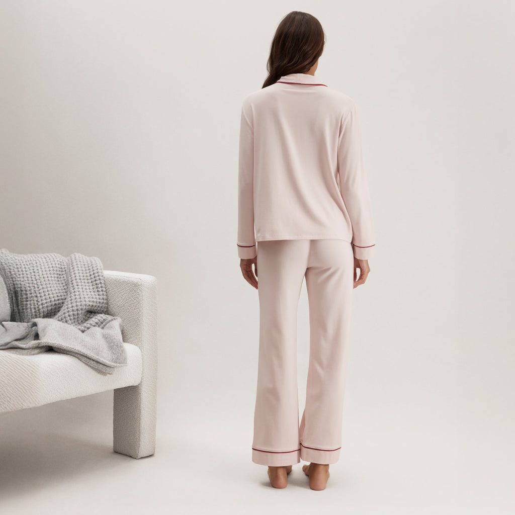 Slumberknit™ Shawl Collar Button Down Pant Set