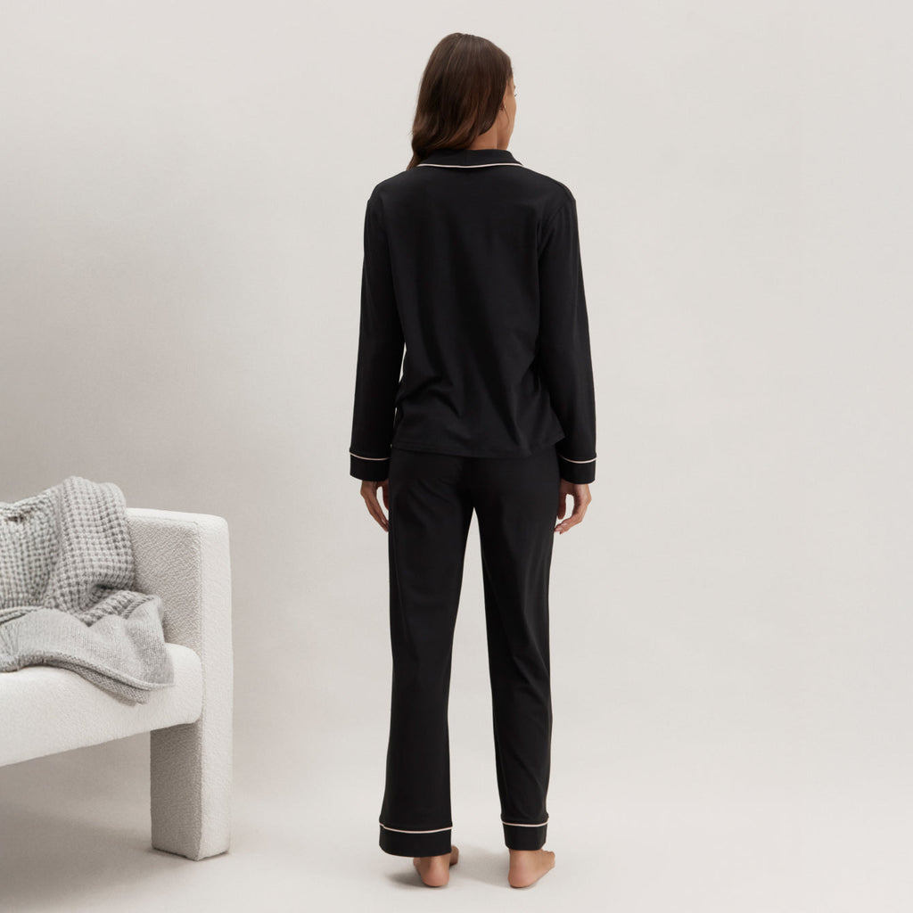 Slumberknit™ Shawl Collar Button Down Pant Set