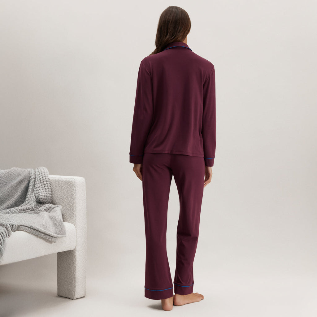 Slumberknit™ Shawl Collar Button Down Pant Set
