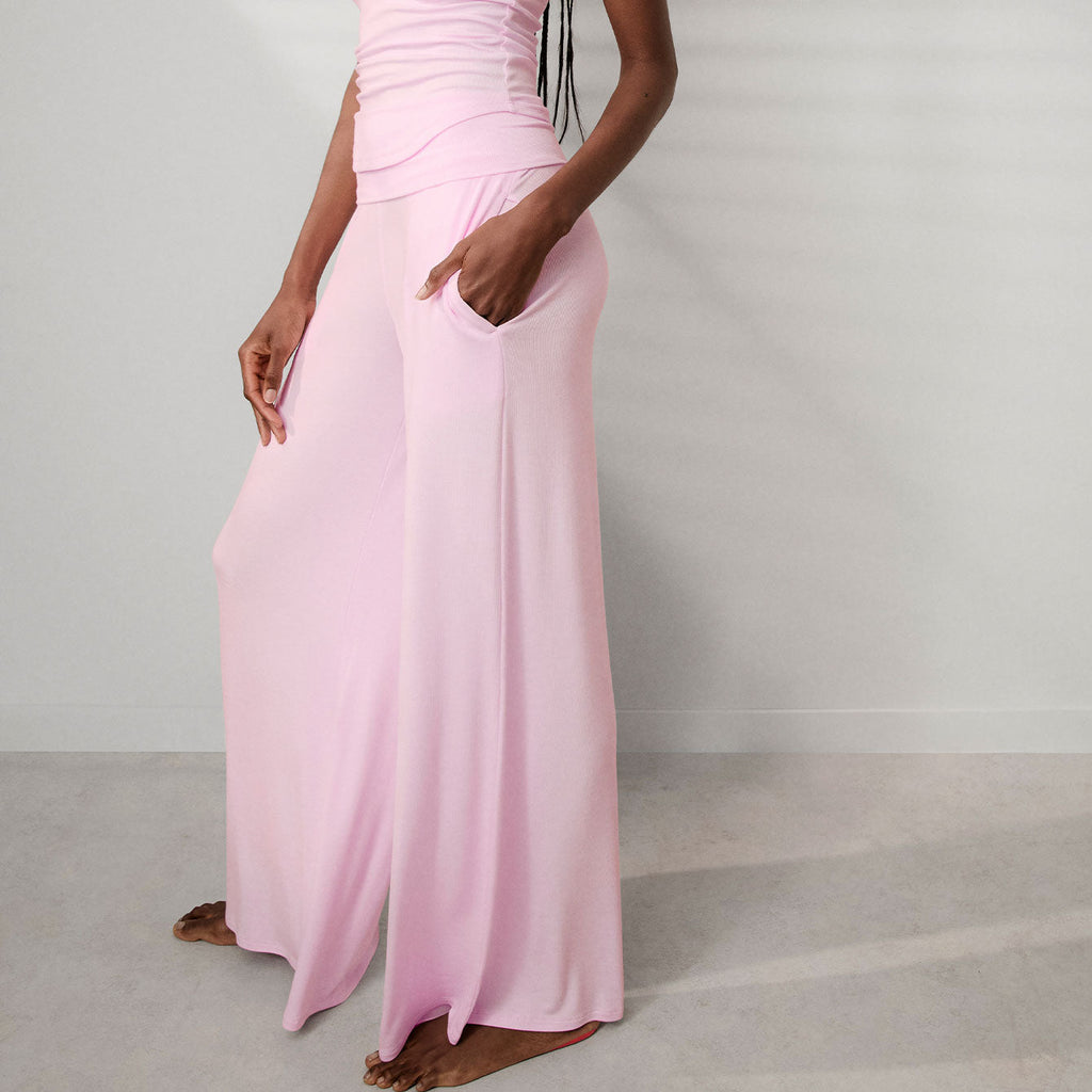 Soft Modal Rib Foldover Pant