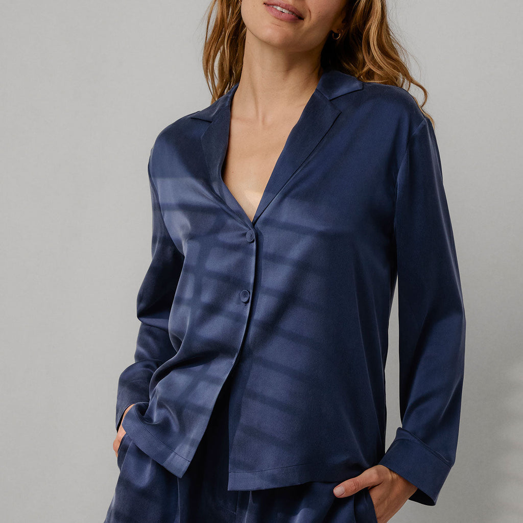 Washable Silk Button Up Long Sleeve